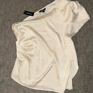Express Cream Satin Blouse